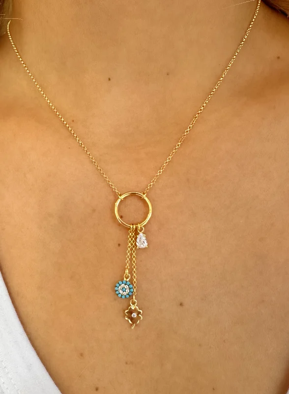 affordable necklaces for women-Lucky Trio Necklace