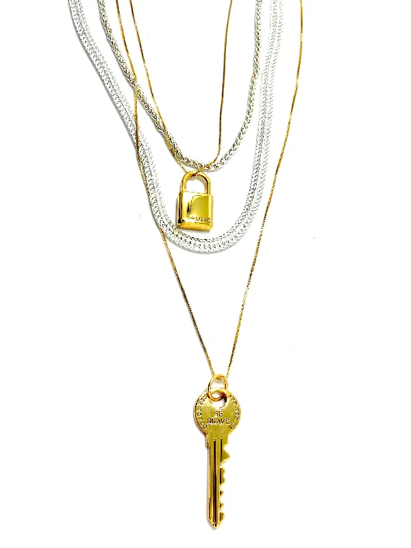 vintage gold necklaces for women-Be Divine Necklace Set