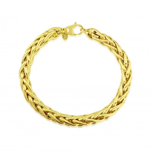 affordable bangles for women-9ct Yellow Gold Palmier Bracelet