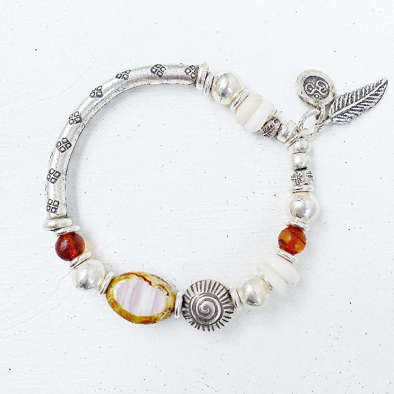 floral bangles for women-AMBER EARTH GODDESS BRACELET