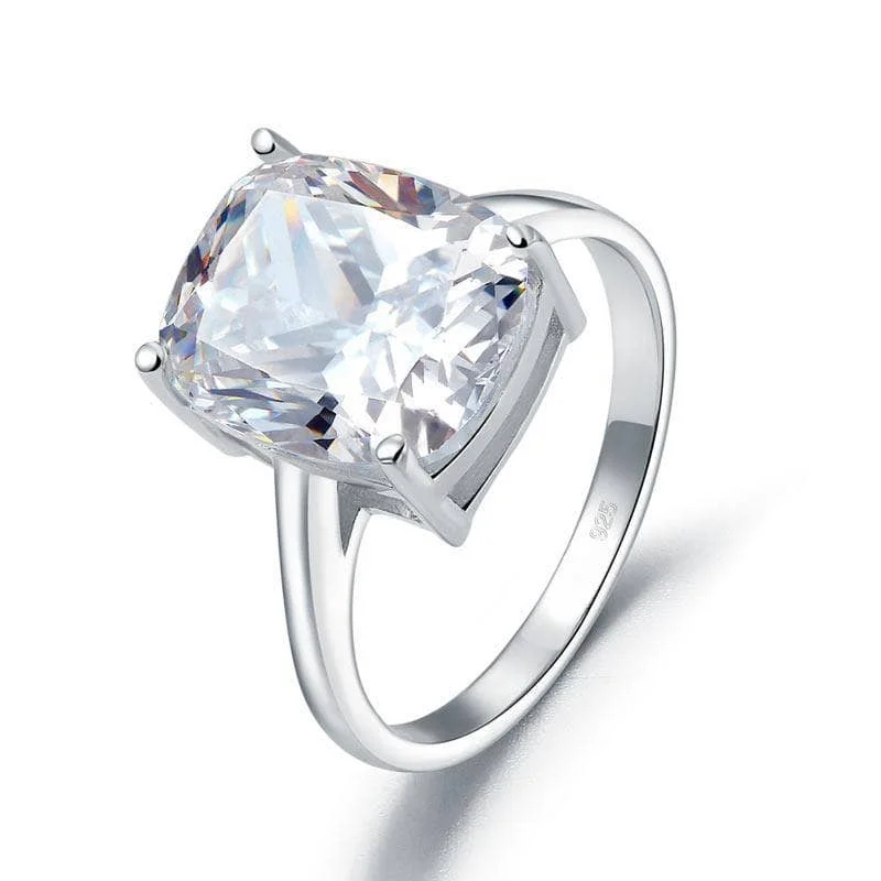 classic solitaire engagement rings-Created Diamond 6 Carat Wedding Anniversary Solitaire Ring