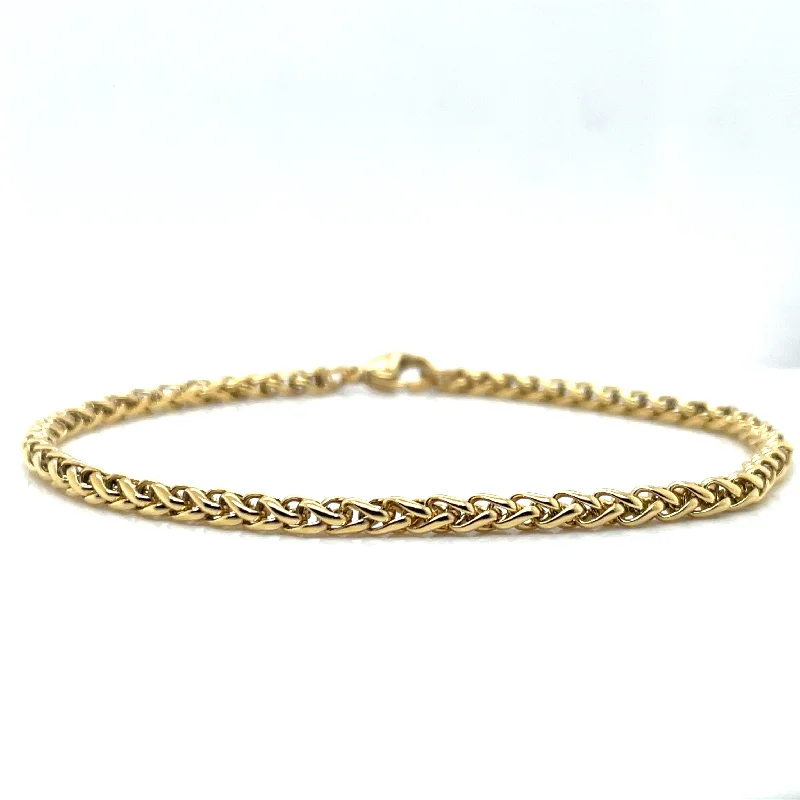 statement bangles for women-Gents Golden Spiga Bracelet