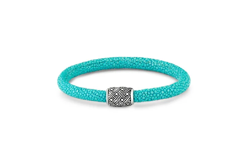 adjustable charm bangles for women-Tara Bracelet- Turquoise Stingray