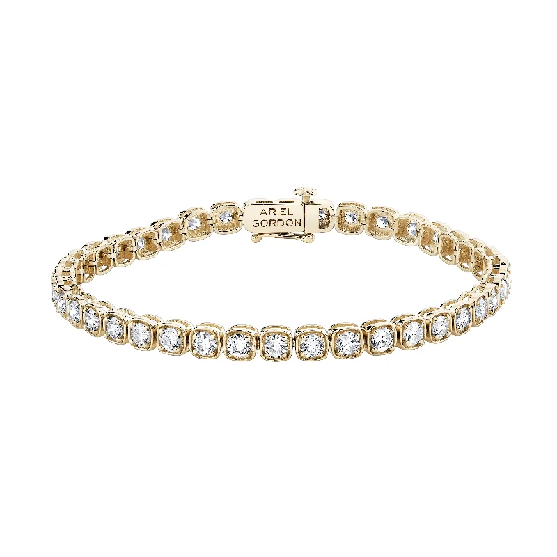 trendy bangles for women-Grande Diamond Ace Tennis Bracelet