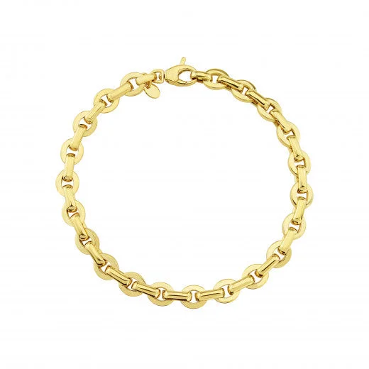 luxury cuff bangles for women-9ct Yellow Gold 7.5” Bracelet