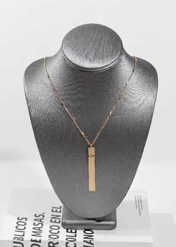 charm necklaces for women-Double Bar Long Necklace