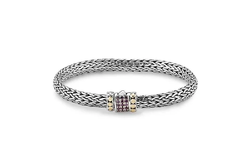 cuff bangles for women-Frap Bracelet- Amethyst