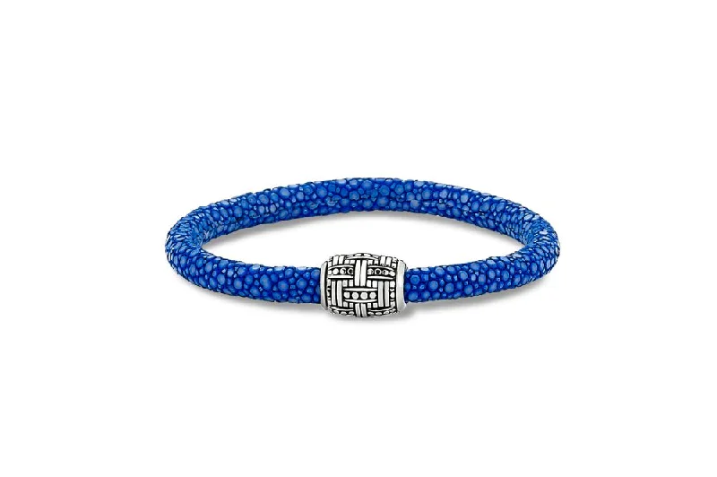 wedding bangles for women-Lewotolo Bracelet- Sapphire Stingray