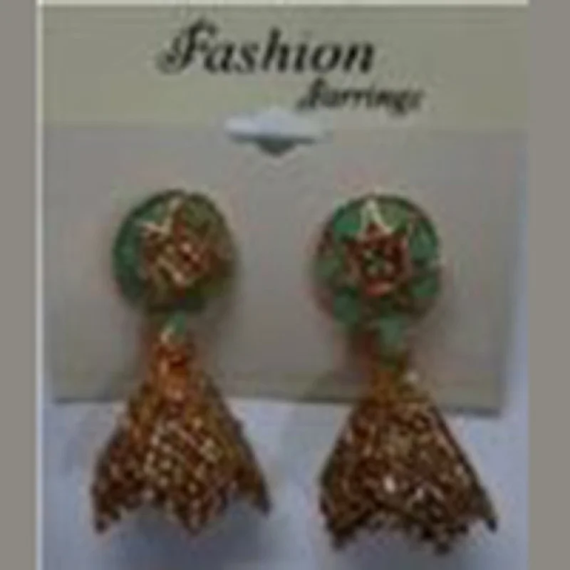 chic earrings for women-Infinity Jewels Gold Plated Jhumki Earrings