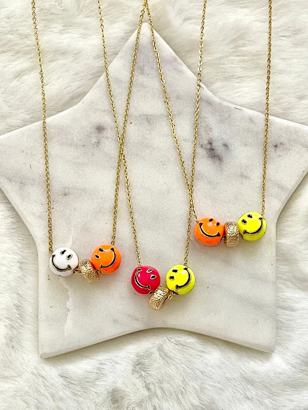 statement necklaces for women-Colored Smiles Necklace