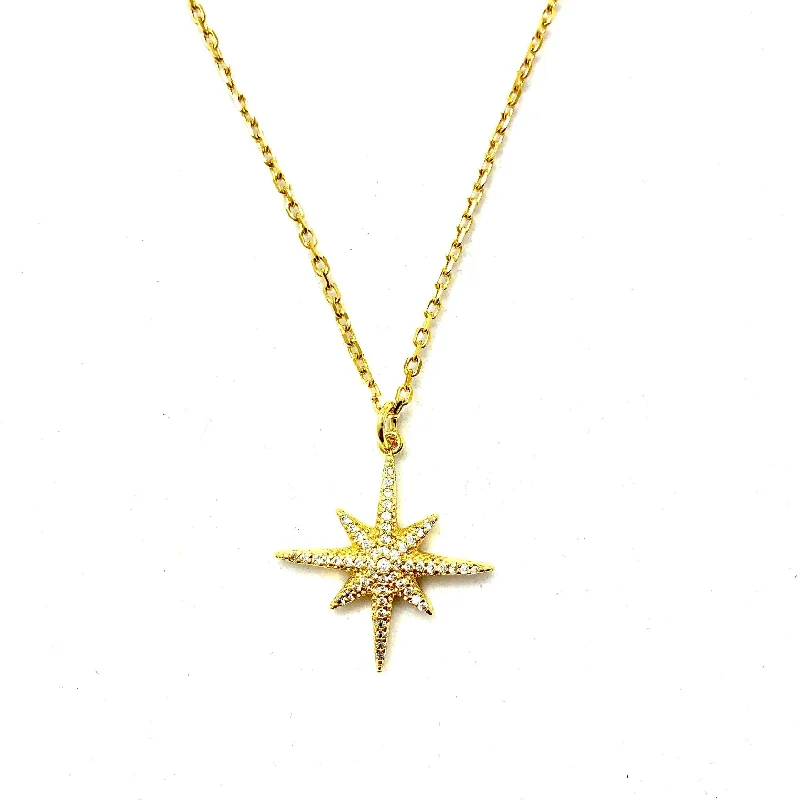 wedding pendant necklaces for women-Blessed Star Necklace