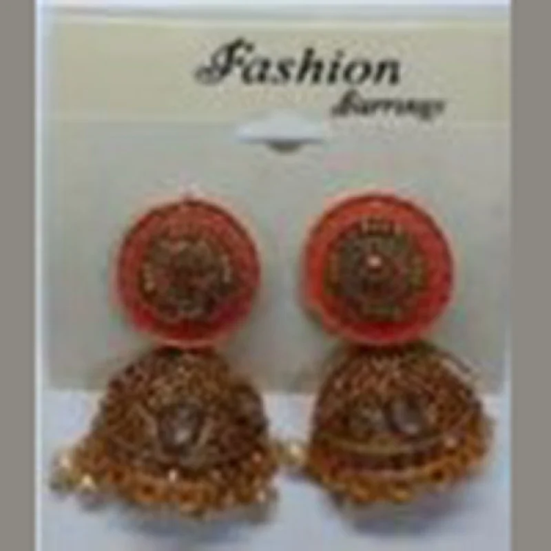 vintage-inspired earrings for women-Infinity Jewels Gold Plated Jhumki Earrings