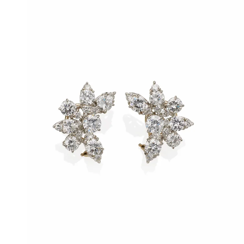 everyday earrings for women-Van Cleef & Arpels 1960s Diamond Clip Earrings