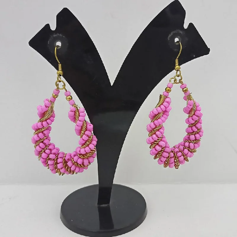 affordable earrings for women-Jeweljunk Gold Plated Beads Dangler Earrings  - 1309094A