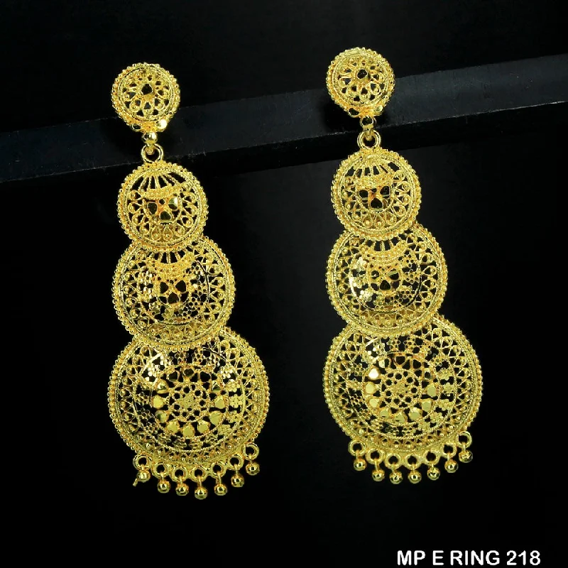 diamond stud earrings for women-Mahavir Forming Gold Plated Dangler Earrings  - MP E Ring 218