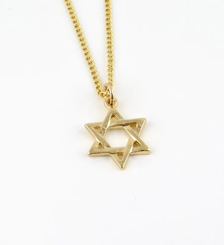 diamond necklaces for women-Gold Star of David Necklace