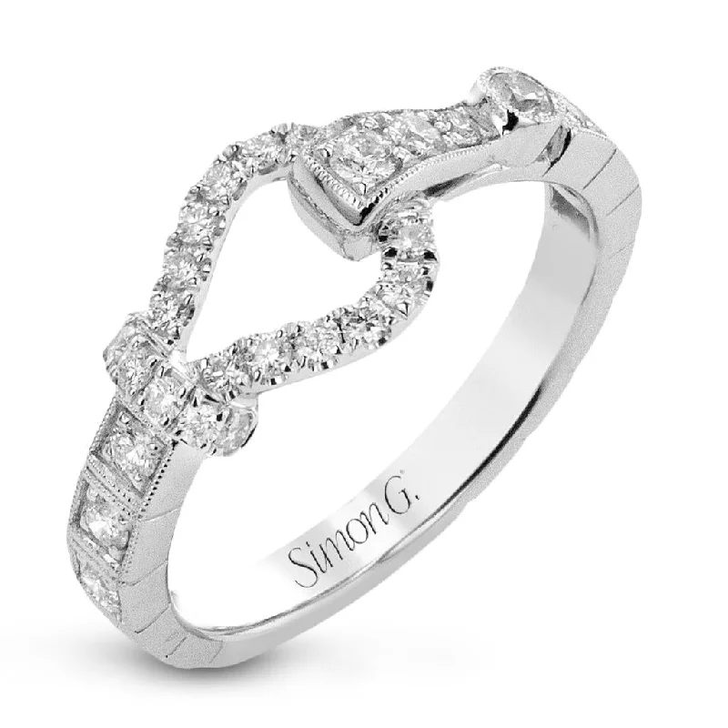 solitaire engagement rings for women-Simon G. Diamond Buckle Ring