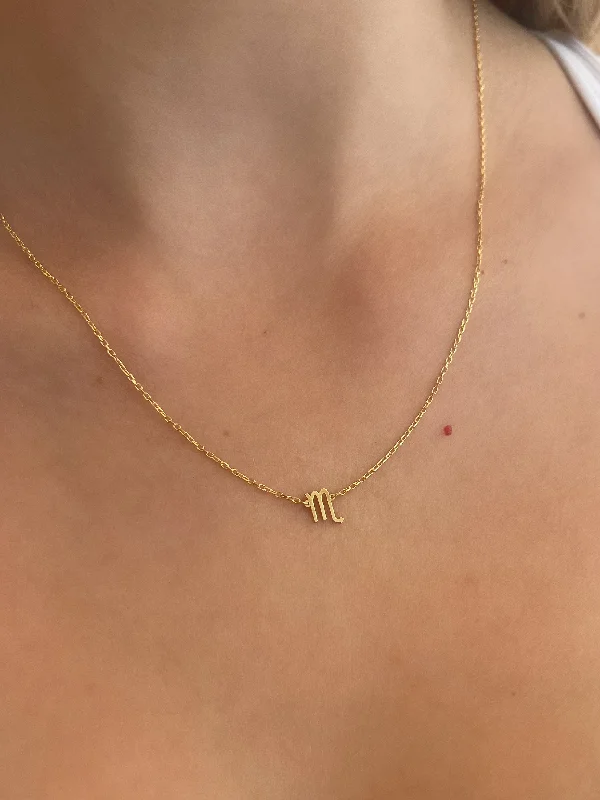 rose gold necklaces for women-Scorpio Zodiac Necklace