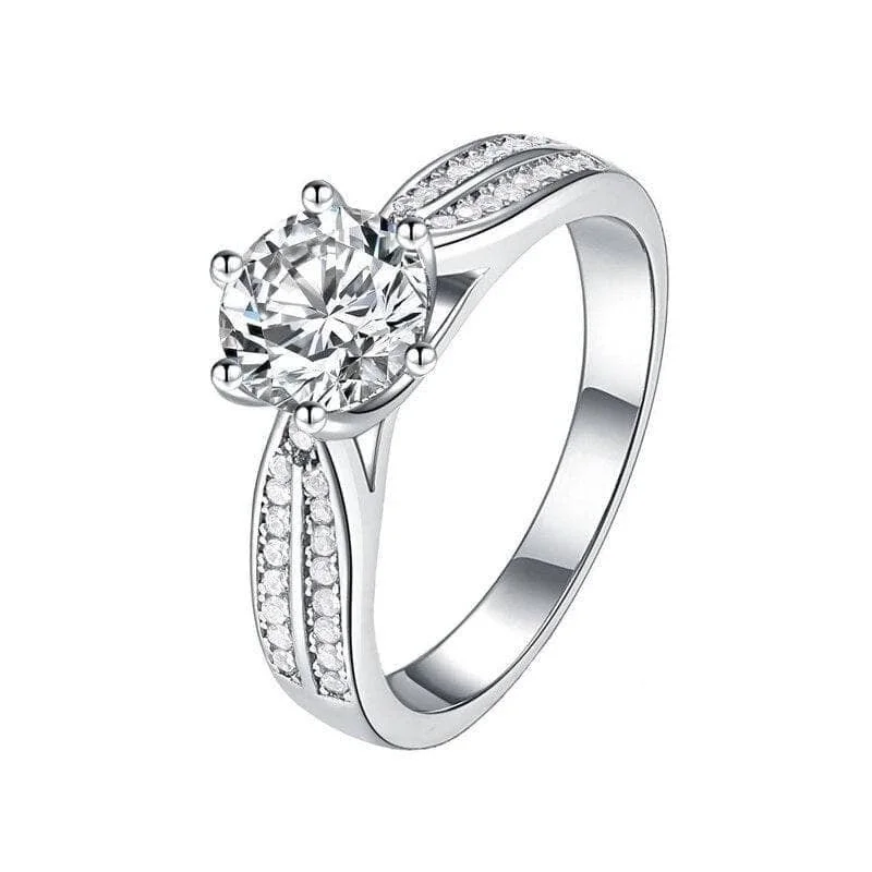 halo diamond engagement rings-3ct Diamond Solitaire Wedding Ring