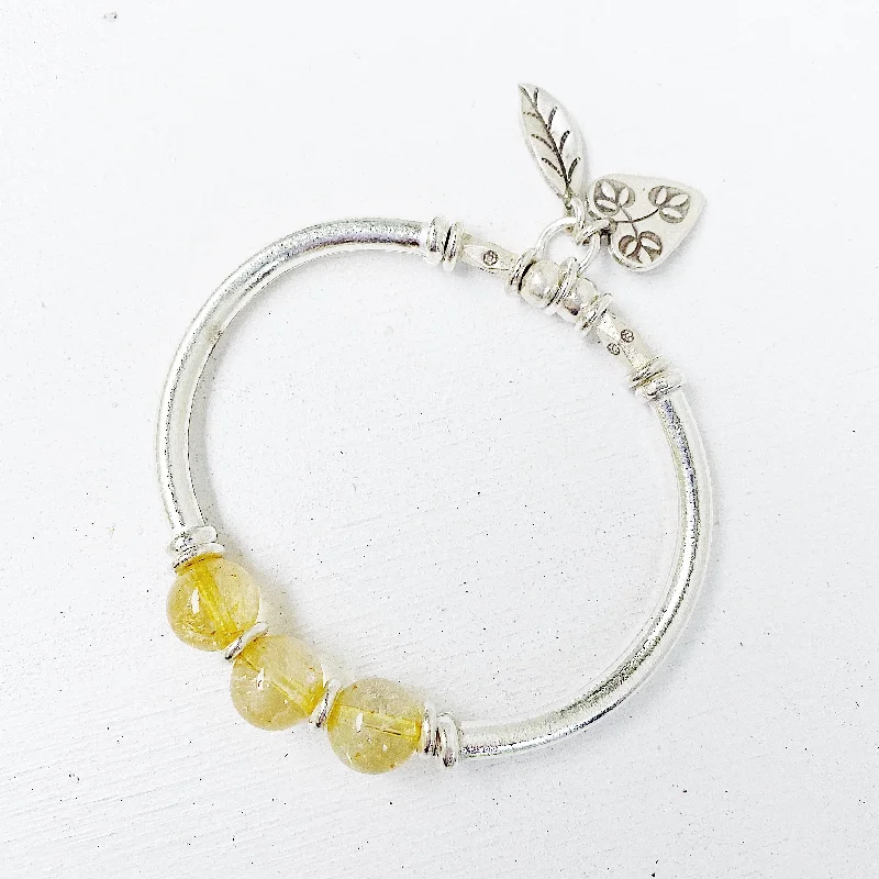 creative bangles for women-CITRINE TRILOGY BRACELET