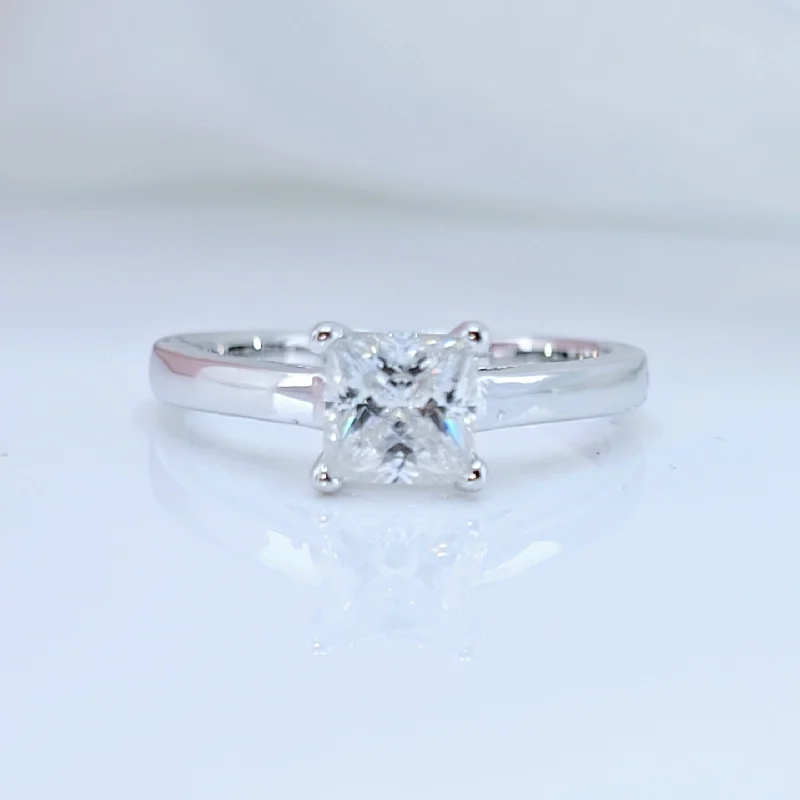 high-end engagement rings-2 Carat Princess Cut Diamond Classic Engagement Ring