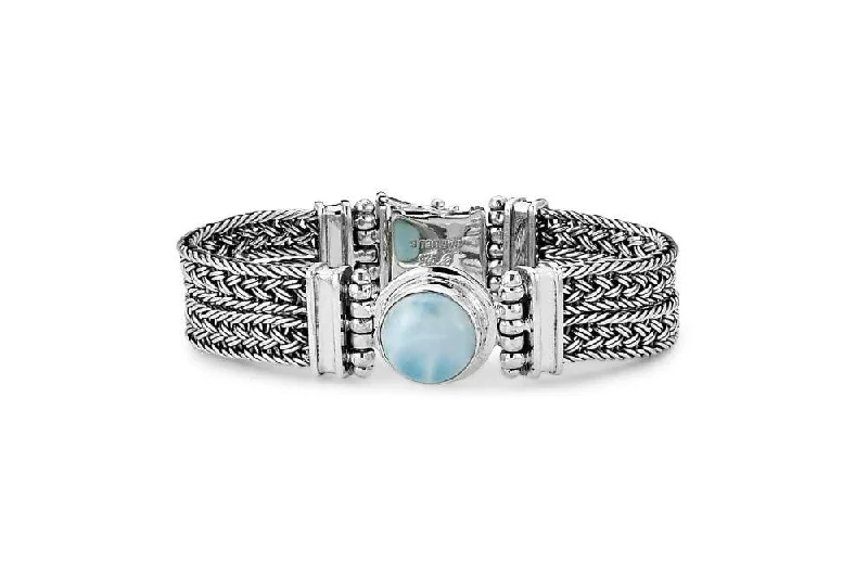 contemporary bangle sets for women-Seminyak Bracelet- Larimar