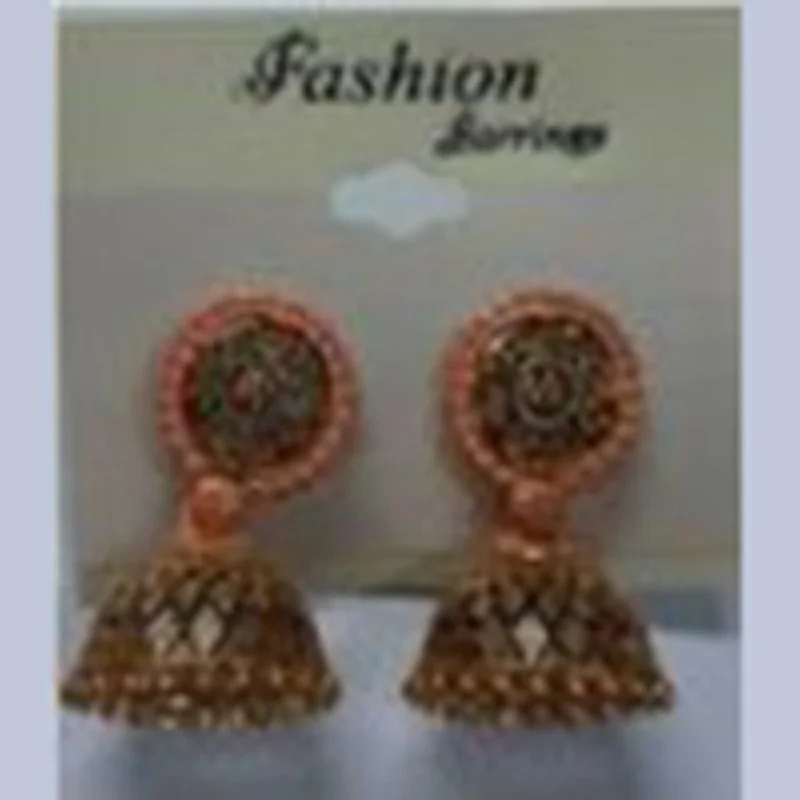 earrings for women-Infinity Jewels Gold Plated Jhumki Earrings