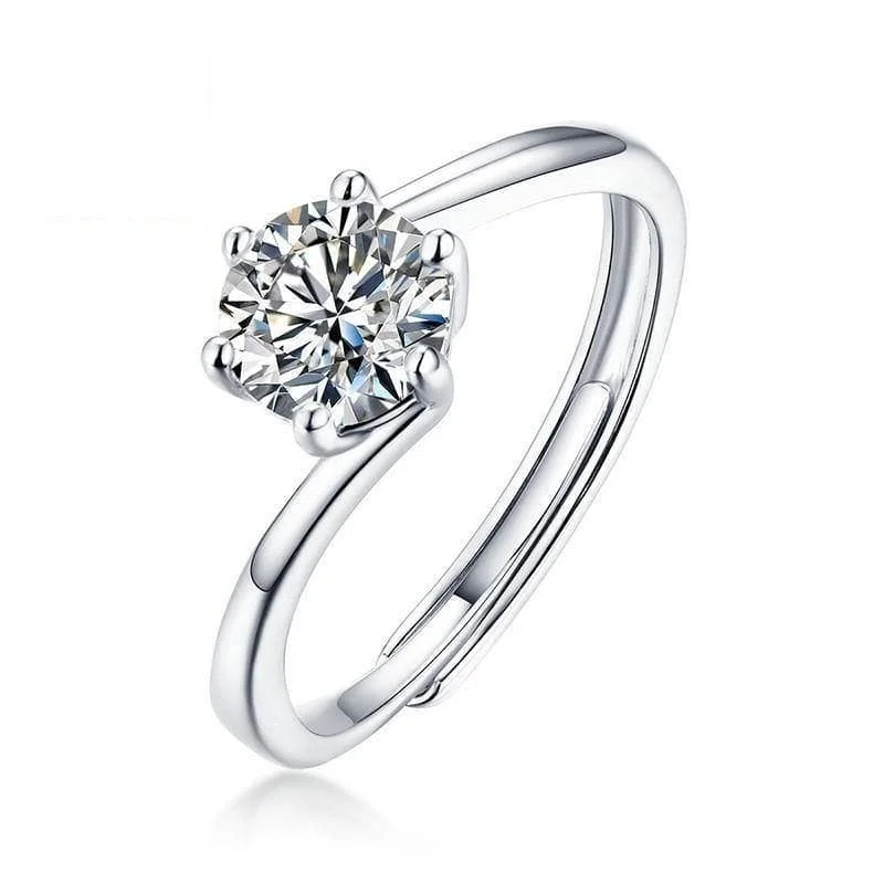 romantic engagement rings-1.0Ct VVS1 Diamond Tension Ring