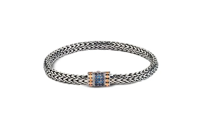 bridal bangle sets for women-Frap Bracelet- Blue Topaz