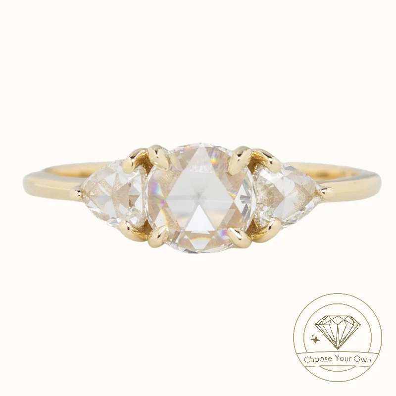 modern engagement rings-Madison Ring, Round Rose Cut Diamond