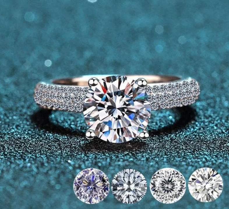 bridal diamond engagement rings-2 Carat Round Diamond Engagement Ring