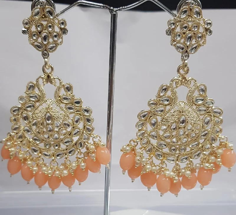 unique earrings for women-Shreeji Austrian Stone Gold Plated Dangler Earrings-ShreejiEar23