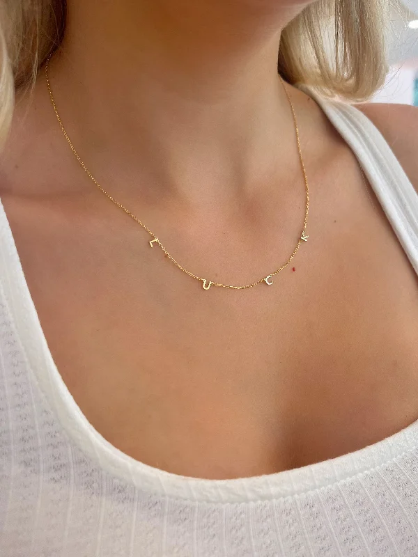 delicate necklaces for women-Dainty LUCK Necklace