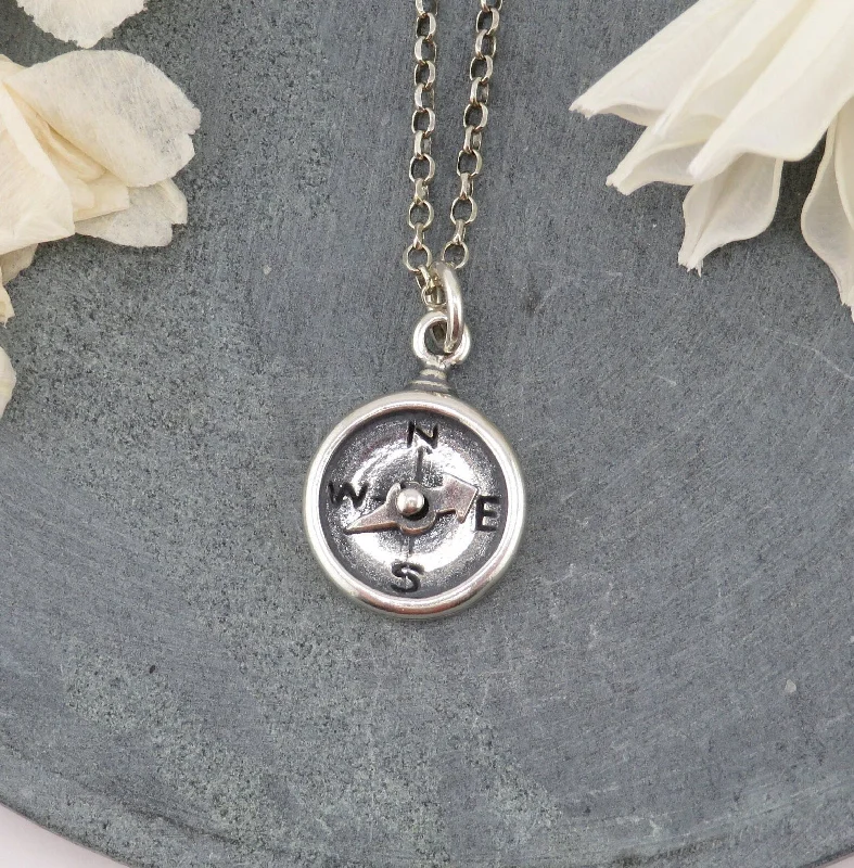 wedding chain necklaces for women-3D Compass Necklace