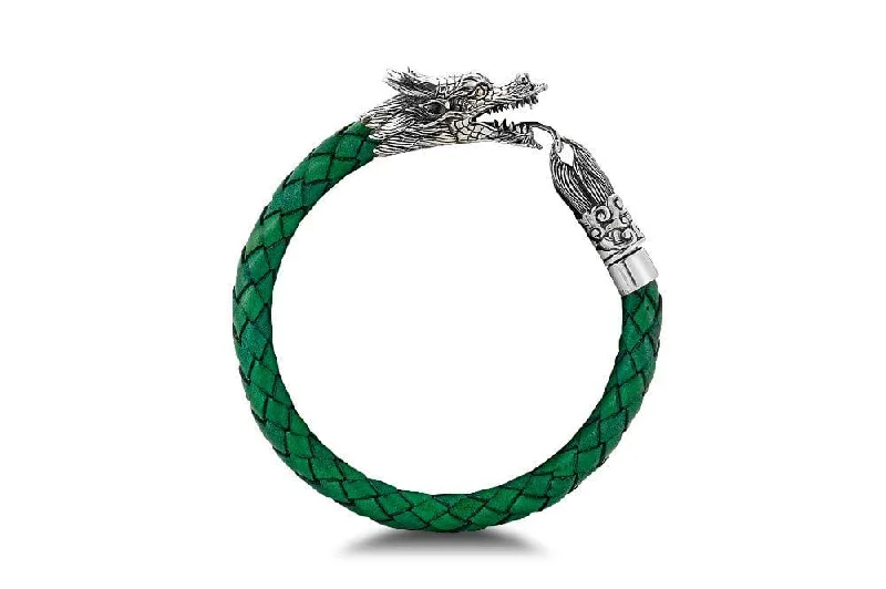 bracelet bangles for women-Azhdaha Bracelet- Green