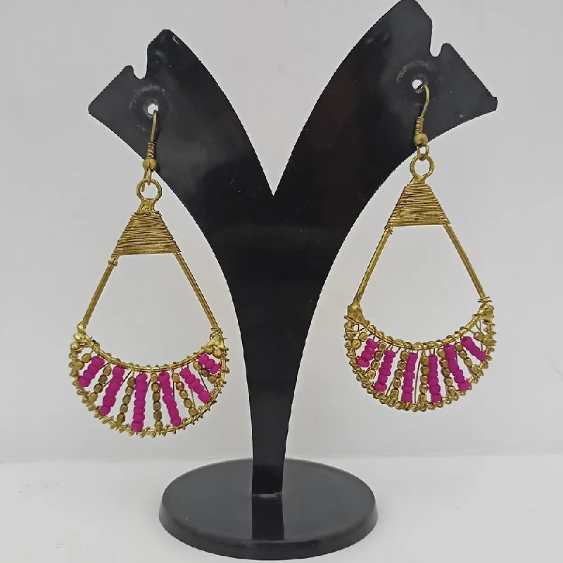 luxury diamond earrings for women-Jeweljunk Gold Plated Beads Dangler Earrings  - 1309092A