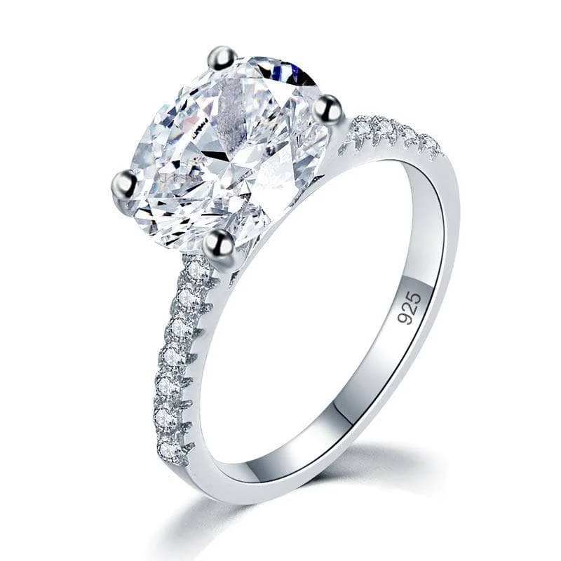 custom halo engagement rings-4 Carat Wedding Anniversary Ring Oval Cut Created Diamond