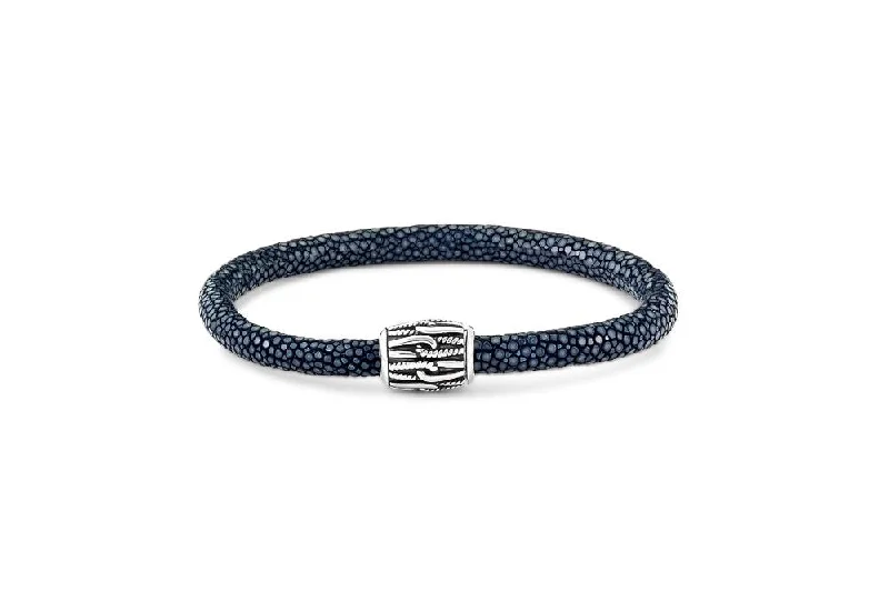 sparkle bangles for women-Otota Bracelet- Sapphire Stingray