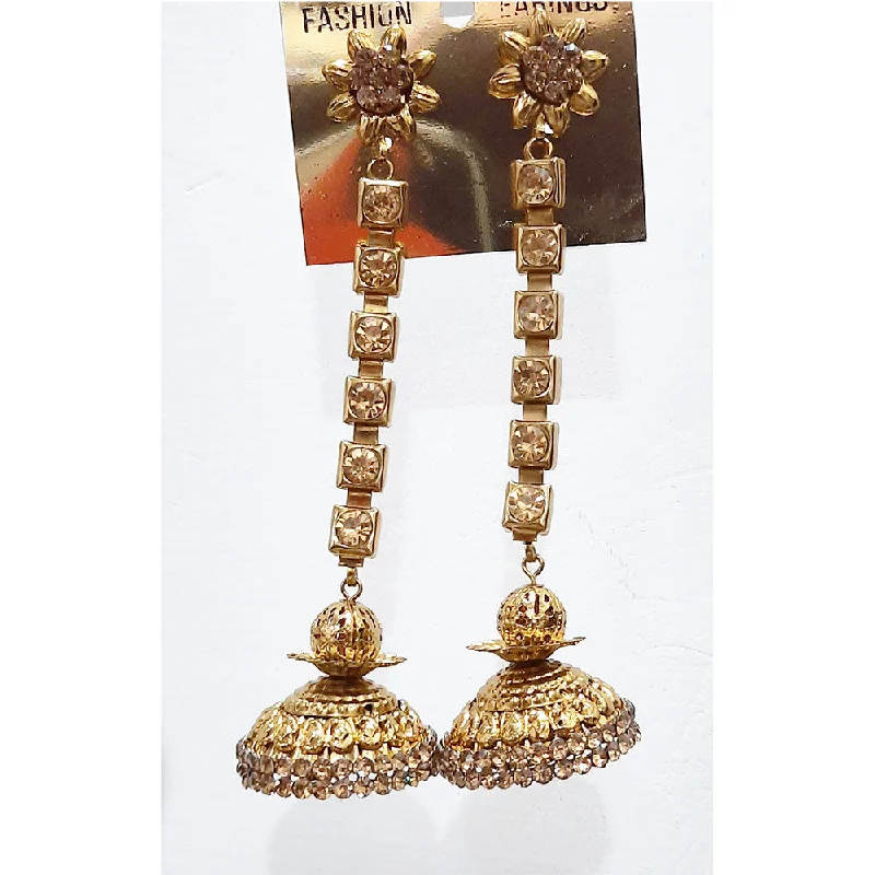 trendy earrings for women-Martina Jewels Austrian Stone Jhumki Earrings