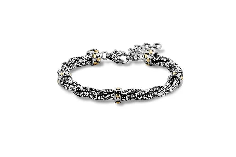 beautiful bangle sets for women-Budi Bracelet- Silver And Gold