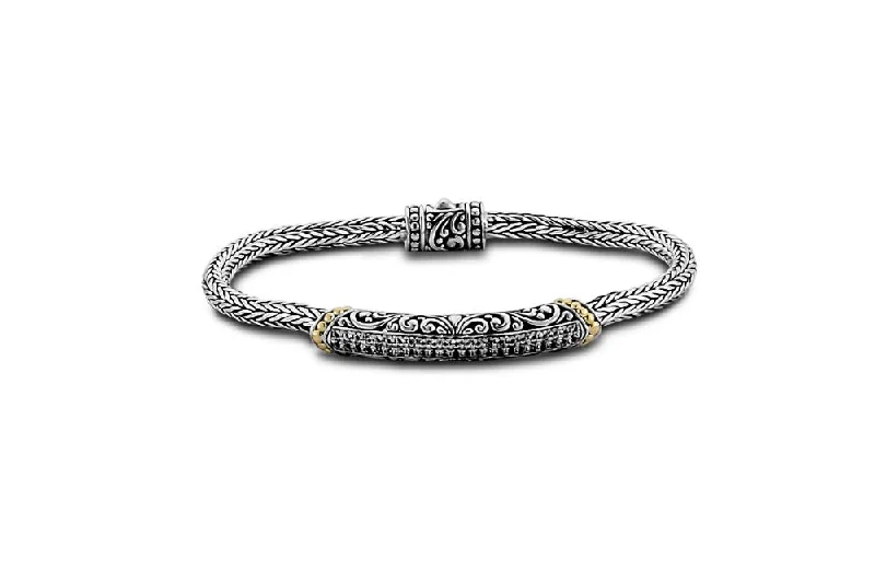 simple bangles for women-Inong Bracelet- White Topaz