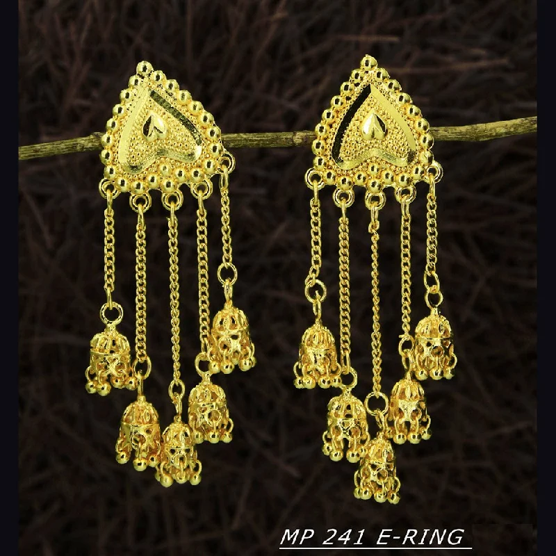 elegant crystal earrings for women-Mahavir Forming Gold Plated Dangler Earrings  - MP 241 E Ring