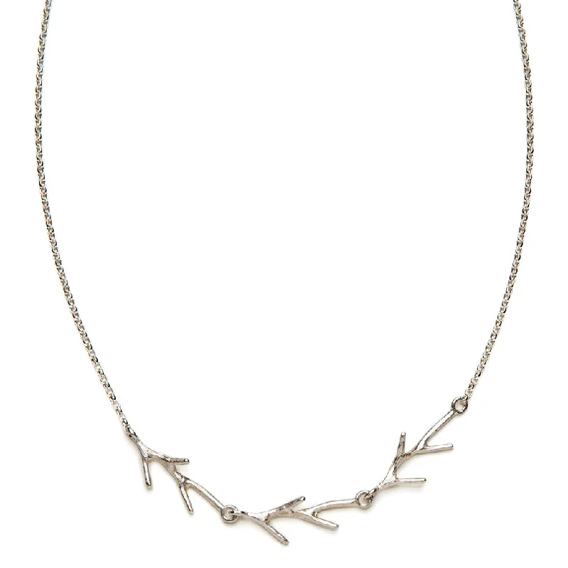 modern gold necklaces for women-Triple branch necklace