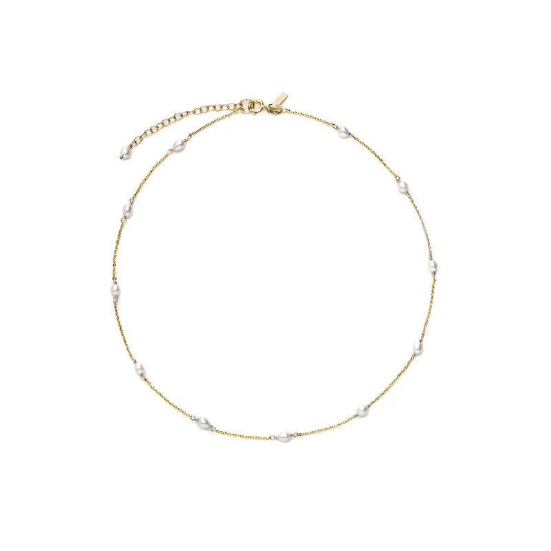 casual necklaces for women-Gemma pearl necklace