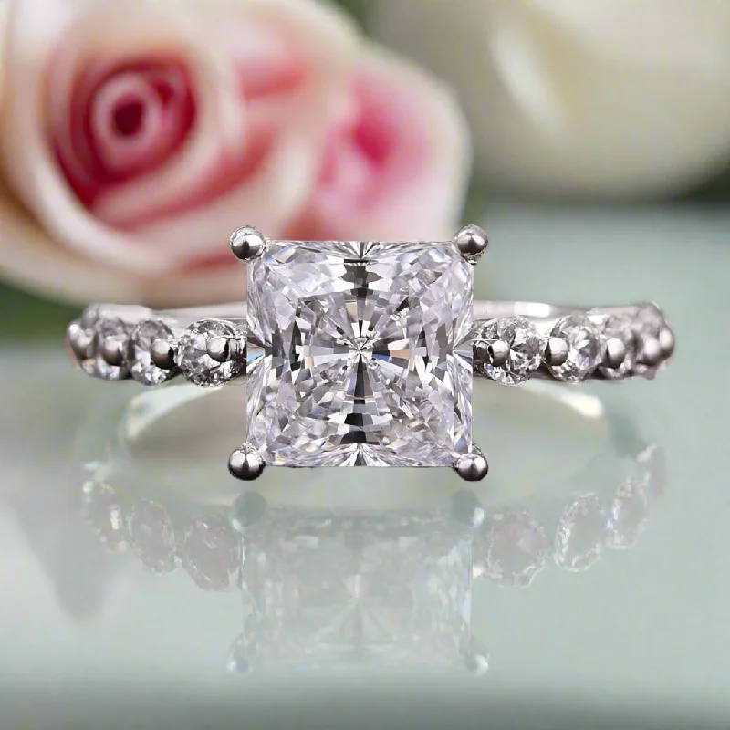 engagement rings for women-3.0ct Classic Princess Cut Simulated Diamond Engagement Ring