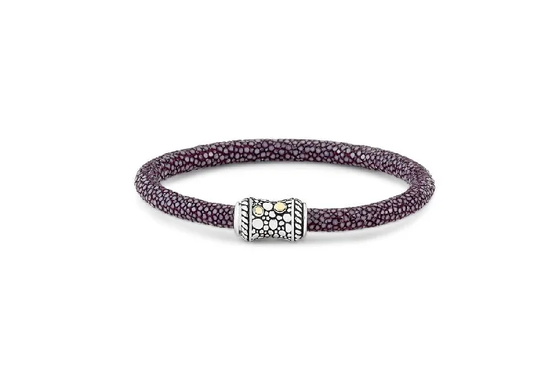 ethnic bangles for women-Doro Ora Bracelet- Lavender Stingray