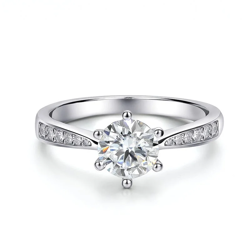 stunning engagement rings-3.0 Ct Round Brilliant Diamond Solitaire Engagement Ring