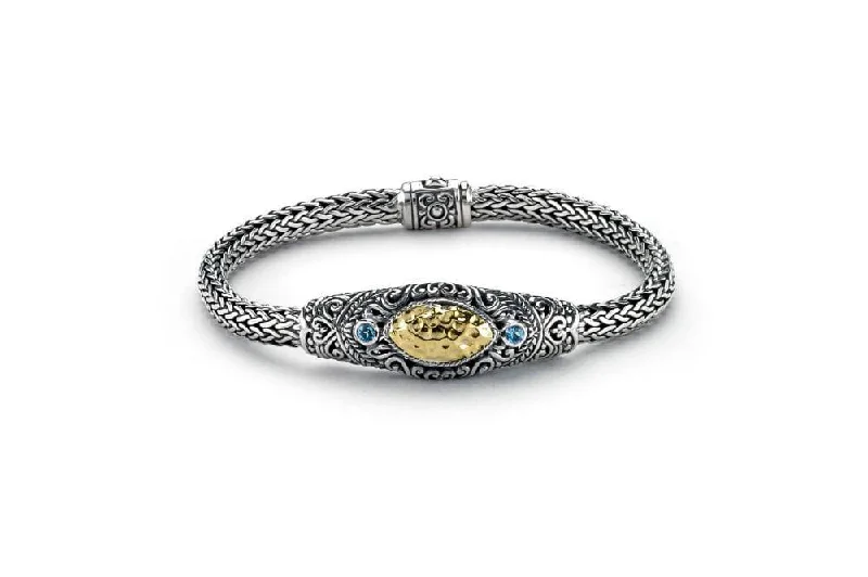 charm bangles for women-Letizia Bracelet- Blue Topaz