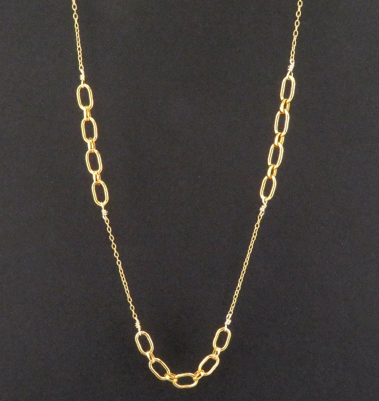 sparkly necklaces for women-Gold Links Layering Necklace