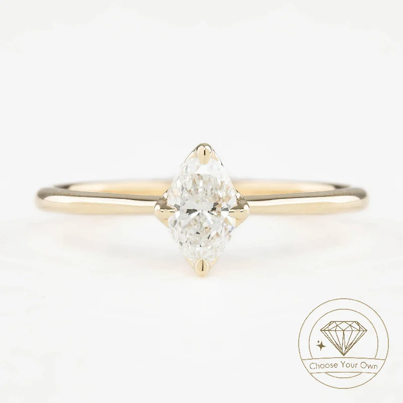 unique diamond engagement rings-Alice Ring, Oval Brilliant Cut Diamond